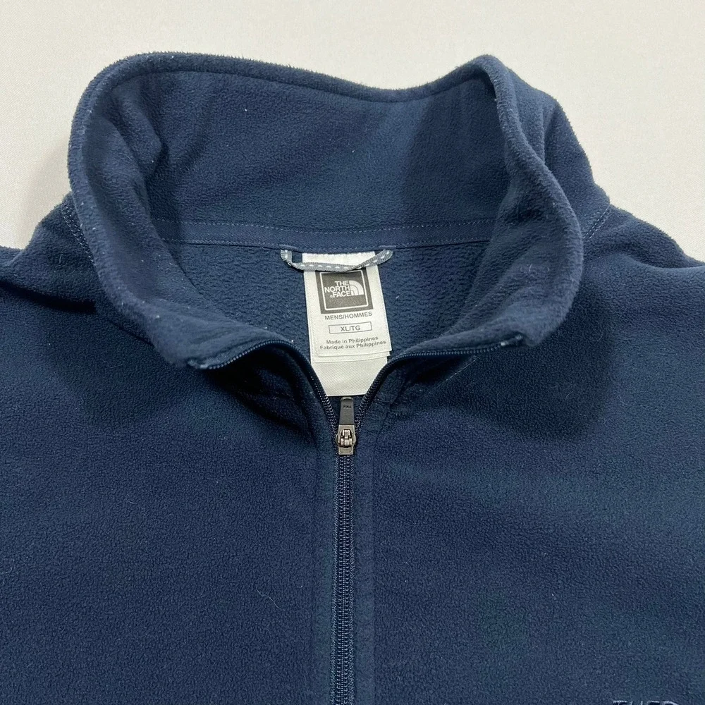 The North Face TKA 100 Fleece 1/4 Zip Pullover Navy‎ Blue Outdoor Mens XL